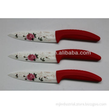Rose Decaled Ceramic Knife (SR120RD-A)
